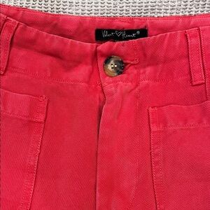 Velvet Heart Size 25 Red brushed cotton bell pants